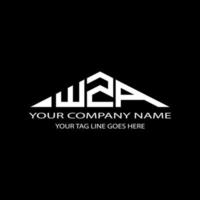 design criativo do logotipo da carta wza com gráfico vetorial vetor