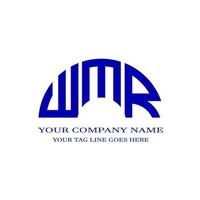 design criativo de logotipo de carta wmr com gráfico vetorial vetor