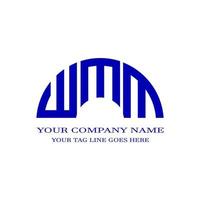 design criativo de logotipo de carta wmm com gráfico vetorial vetor