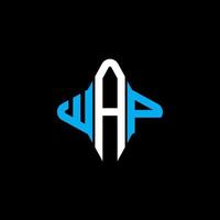 design criativo do logotipo da carta wap com gráfico vetorial vetor