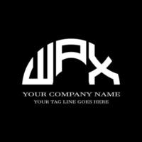 design criativo de logotipo de carta wpx com gráfico vetorial vetor