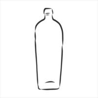 desenho vetorial de garrafa de vidro vetor