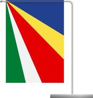 bandeira de seychelles no ícone do poste vetor