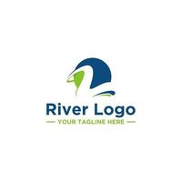 design de logotipo do rio r vetor