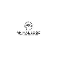 vetor de design de logotipo de cão e gato.