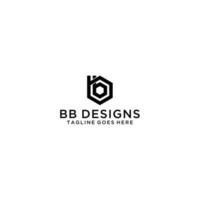 símbolo de letra mínima elegante. design de logotipo de letra bb. ilustração vetorial. vetor