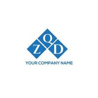 design de logotipo de letra zqd em fundo branco. conceito de logotipo de letra de iniciais criativas zqd. design de letra zqd. vetor