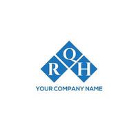 design de logotipo de letra rqh em fundo branco. conceito de logotipo de letra de iniciais criativas rqh. design de letra rqh. vetor