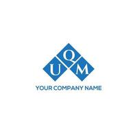 design de logotipo de carta uqm em fundo branco. conceito de logotipo de letra de iniciais criativas uqm. design de letra uqm. vetor