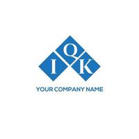 design de logotipo de carta iqk em fundo branco. conceito de logotipo de letra de iniciais criativas iqk. design de letra iqk. vetor