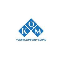 design de logotipo de letra kqm em fundo branco. conceito de logotipo de letra de iniciais criativas kqm. projeto de letra kqm. vetor