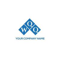 design de logotipo de letra wqq em fundo branco. wqq conceito de logotipo de letra de iniciais criativas. desenho de letras wqq. vetor