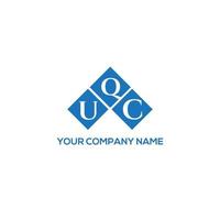 design de logotipo de carta uqc em fundo branco. conceito de logotipo de letra de iniciais criativas uqc. design de letra uqc. vetor