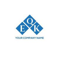 design de logotipo de carta eqk em fundo branco. conceito de logotipo de carta de iniciais criativas eqk. design de letra eqk. vetor