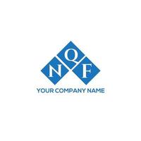 design de logotipo de carta nqf em fundo branco. conceito de logotipo de letra de iniciais criativas nqf. design de letra nqf. vetor