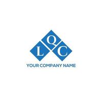 design de logotipo de carta lqc em fundo branco. conceito de logotipo de letra de iniciais criativas lqc. design de letra lqc. vetor