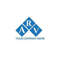 design de logotipo de carta arv em fundo branco. conceito de logotipo de letra de iniciais criativas arv. design de letra arv. vetor