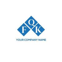 conceito de logotipo de letra de iniciais criativas fqk. fqk carta design.fqk carta logo design em fundo branco. conceito de logotipo de letra de iniciais criativas fqk. design de letras fqk. vetor