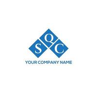 design de logotipo de letra sqc em fundo branco. conceito de logotipo de letra de iniciais criativas sqc. design de letra sqc. vetor