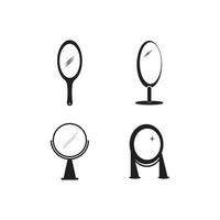 design de logotipo de espelho vetor