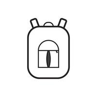 design de logotipo de mochila vetor