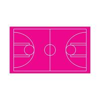 ícone de quadra de basquete vetor eps10 rosa em estilo moderno moderno plano simples isolado no fundo branco