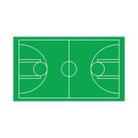 ícone de quadra de basquete vetor verde eps10 em estilo moderno moderno plano simples isolado no fundo branco