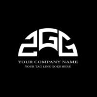 design criativo de logotipo de letra zgg com gráfico vetorial vetor