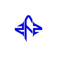 design criativo do logotipo da letra zfz com gráfico vetorial vetor