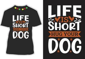 cão cita vetor de design de camiseta