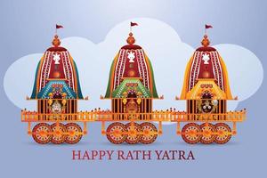 carruagem criativa para feliz rath yatra vetor