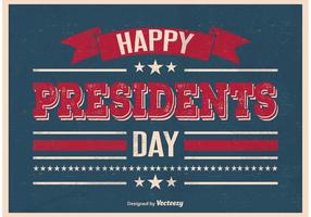 Cartaz do dia dos presidentes do estilo vintage