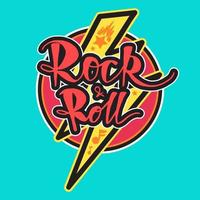 letras de rock and roll vetor