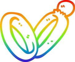 desenho de linha gradiente arco-íris desenhos de alianças de casamento vetor