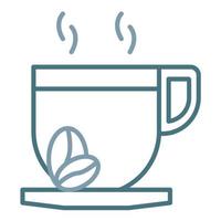 ícone de duas cores de linha de pausa para café vetor