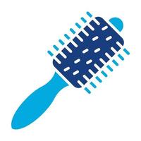 ícone de duas cores de glifo de escova de cabelo vetor