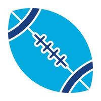 ícone de duas cores de glifo de rugby vetor