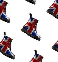 botas padrão bandeira britânica vetor