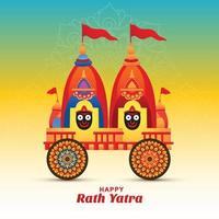 ilustração de ratha yatra senhor de jagannath fundo de celebração vetor