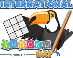 dia internacional do sudoku 9 de setembro vetor