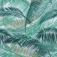 folhas de palmeiras tropicais, folhas da selva. vetor sem costura floral de fundo. padrão vetorial para design de impressão, papel de parede, planos de fundo do site, cartão postal, têxtil, tecido. ilustração vetorial.