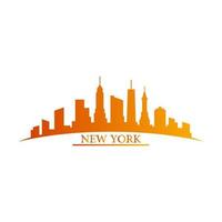 skyline de nova york ilustrado vetor