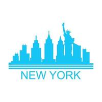 skyline de nova york ilustrado vetor