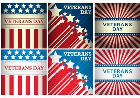 Cartões vetoriais do dia dos veteranos vetor