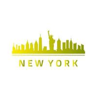 skyline de nova york ilustrado vetor