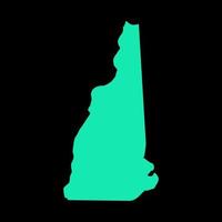 mapa ilustrado de new hampshire vetor