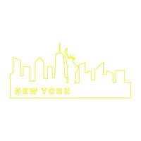 skyline de nova york ilustrado vetor