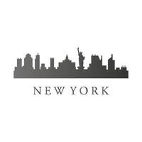 skyline de nova york ilustrado vetor