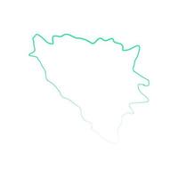 mapa ilustrado da bósnia vetor