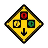 sinal de trânsito e símbolo ilustração vetorial de design gráfico de cabeça de travessia de pedestres vetor